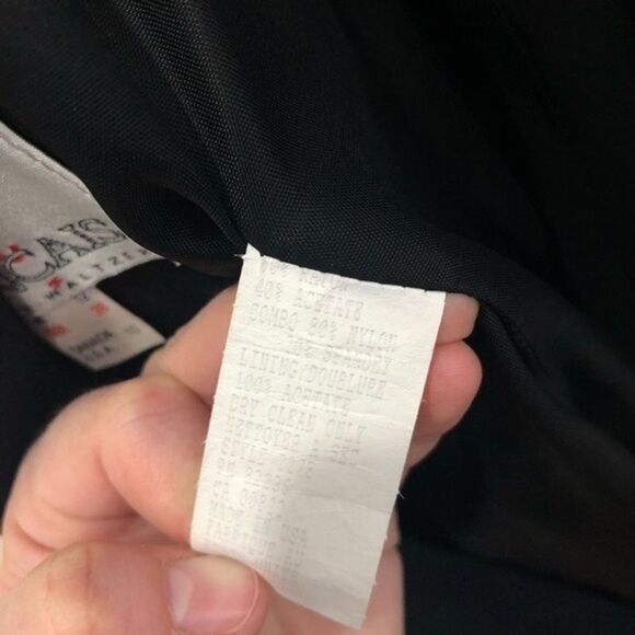 Vintage En Francais Black Midi Dress Size 10 - Picture 4 of 6